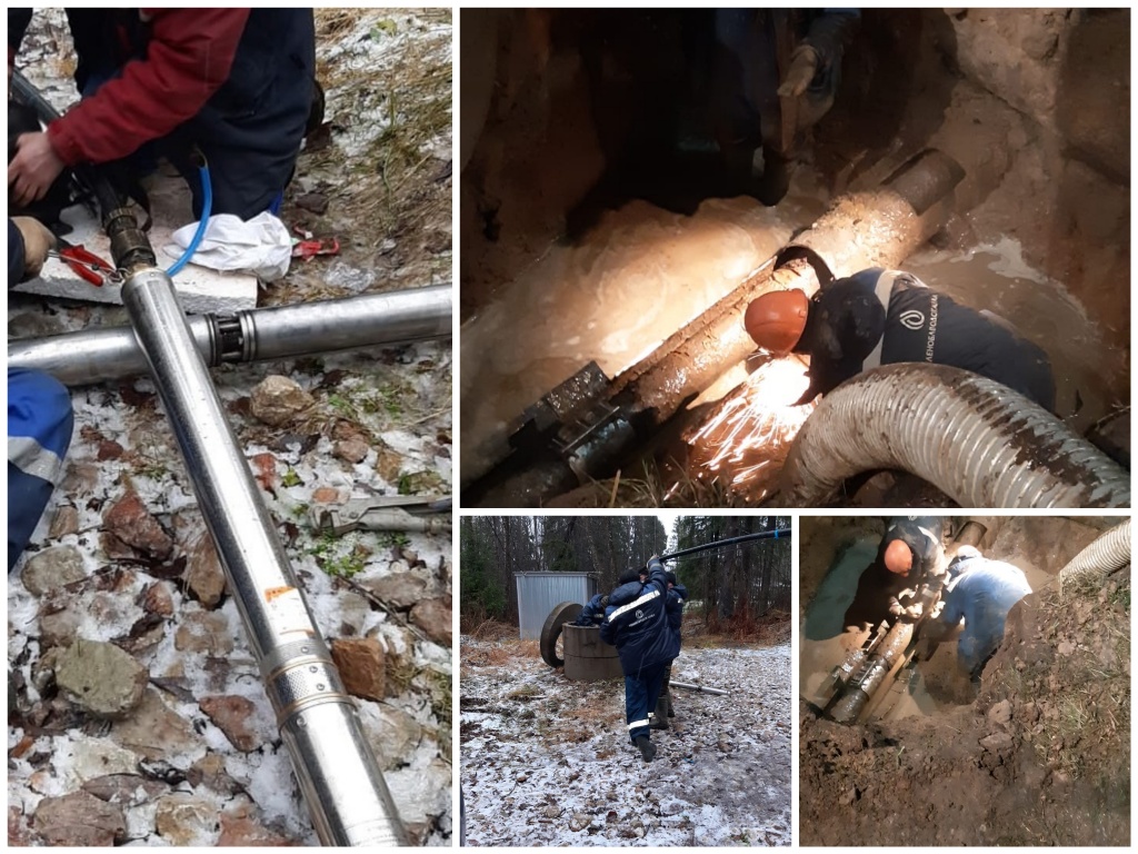В Сланцевском районе заменили погружной насос и устранили утечки на стальном водопроводе