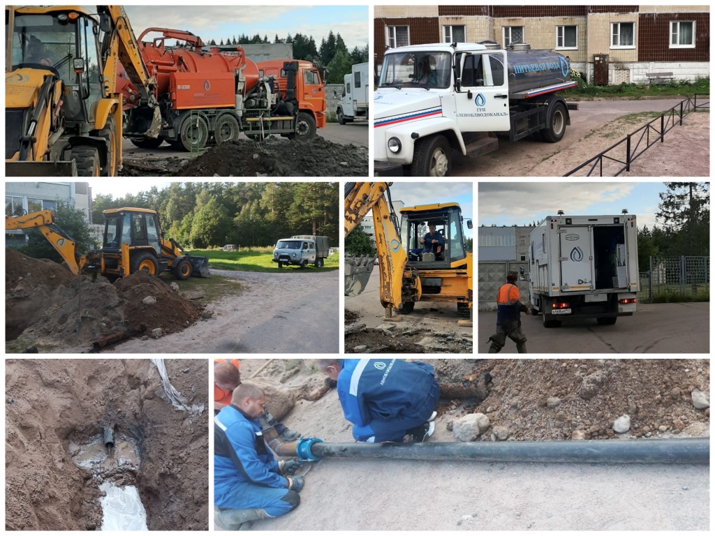 В п. Ермилово и Калинино Выборгского района отремонтировали трубы холодного водоснабжения
